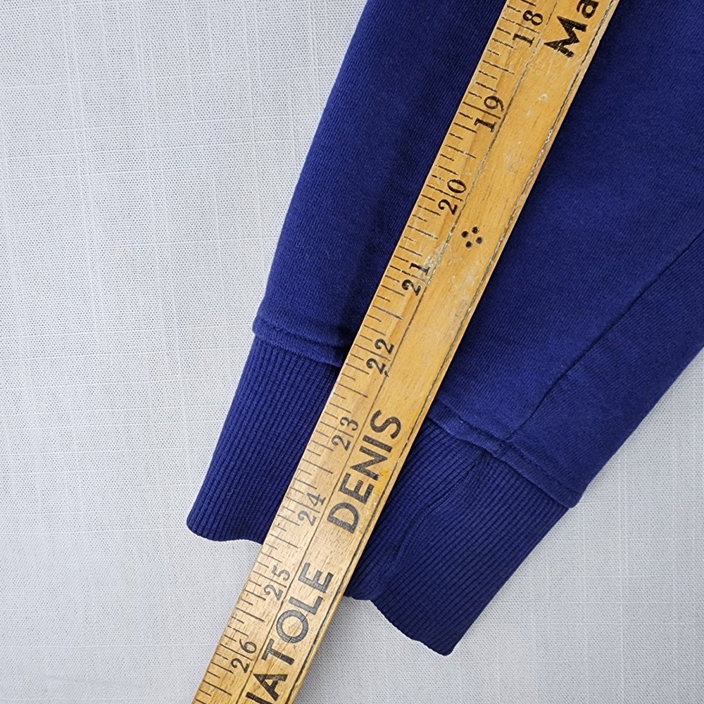 Vintage Polaris Hoodie Mens L Blue Red Color Block Snowmobile Racing Logo - Picture 8 of 9